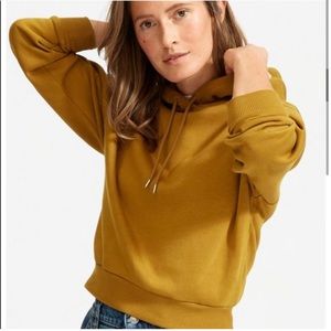 Everlane // Cropped Pullover Hoodie XS/S Mustard Gold